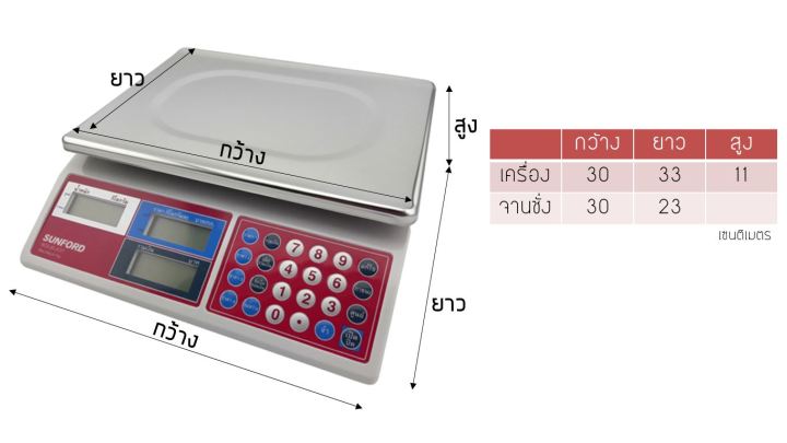 เครื่องชั่งน้ำหนักดิจิตอล-sunford-acs-jc21-เครื่องชั่งร้านค้า-คำนวณค่าสินค้า-คำนวณเงินรับ-เงินทอน-โดยอัตโนมัต-รับประกัน3ปี-มีใบรับรอง-ของแท้