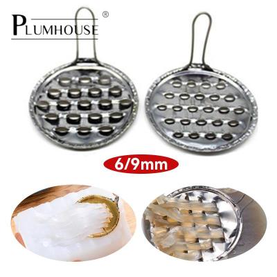 1pc Practical Stainless Steel Jelly Scraping Scraper Roton Macroporous Household Jelly Scratch Knife Tool Jelly Bean Cold Noodle Adhesives Tape
