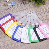 【DT】 hot  5pcs Plastic Luggage Tag Boarding Shipping Baggage Tags Women Men Suitcase ID Address Name Holder Bag Label Travel Accessories