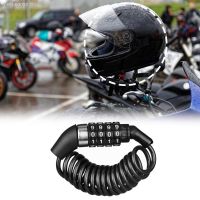 ♂✈ Motorcycle Bicycle Anti-Theft Chain 4-Digit Password Combination Helmet Lock Safety Portable Cable Lock Durable Wire Rope