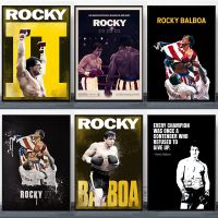 ภาพสร้างแรงบันดาลใจของ Rocky Balboa มวยเพาะกายผ้าใบภาพวาดโปสเตอร์พิมพ์ผนังศิลปะสำหรับห้องนั่งเล่นตกแต่งบ้าน