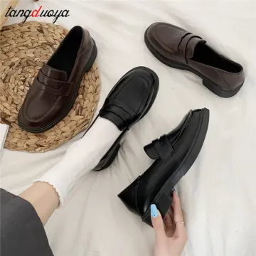 Loafers mary janes Women Leather Shoes Japanese Academy Girl Middle School  Student Shoes Animation Maid Lolita