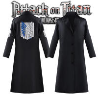 ร้อน, ร้อน★Anime Attack On Titan Coat Cloak Freedom Wing Cosplay Costume For Women Men Long Black Trench Coat