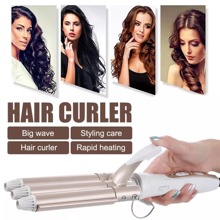 Professional Hair Tools Curling Iron Ceramic Triple Barrel Hair Styler Hair  Waver Styling Tools Hair Curlers Electric Curling | Lazada