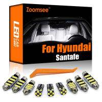 Zoomsee ภายใน LED สำหรับ Hyundai Santafe XL Santa Fe SM CM DM Ix45 2001-2017 2018 2019 2020 Canbus รถหลอดไฟแผนที่โดมชุดไฟ