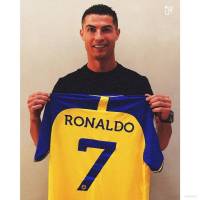 JS 2022-2023 Al Nassr Home Football Jersey Ronaldo No.7 Sports Tee Unisex Plus Size Player Version SJ