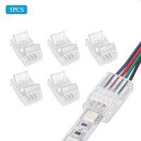 5Pcs LED Light Strip Connector 2/3/4pin 8mm 10mm Waterproof Wire Connector For SMD 5050 Single Color Multicolor RGB Tape