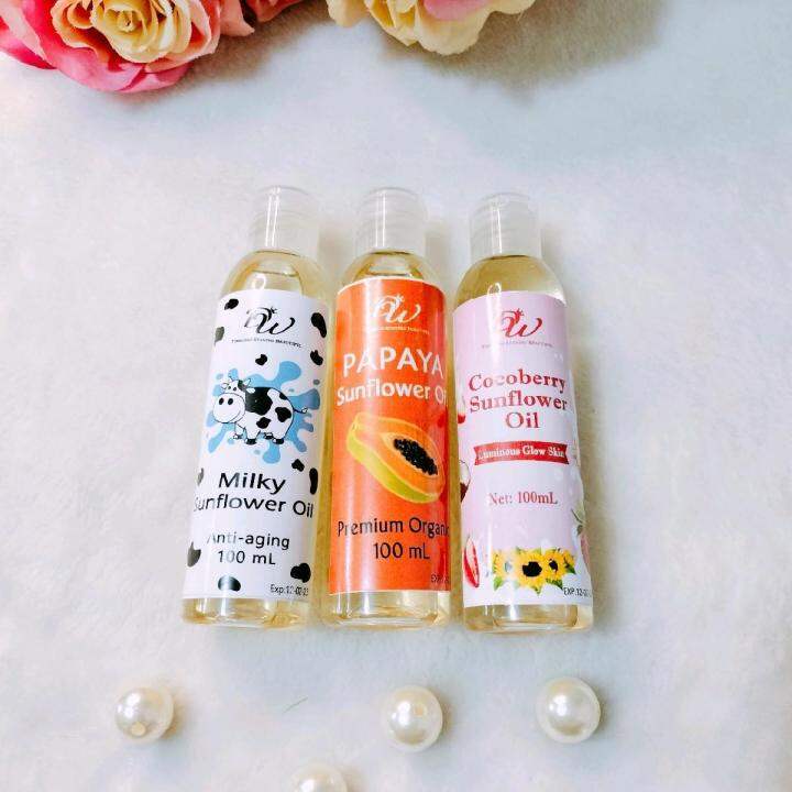 BUY 3 Papaya+Cocoberry+Milk Sunflower oil remove dark spots double