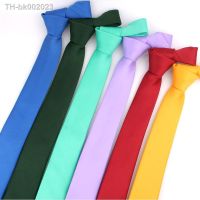 ™◘ Slim Cotton Neck Ties for Men Casual Suits Skinny Tie Gravatas Candy Color Mens Neckties For Business Wedding Men Ties