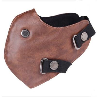 PU Leather Mask Motorcycle Biker Half Face Mask Anti-Dust Anti Pollution Men 39;s and Women 39;s Riding