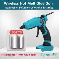 【LZ】✕❅﹊  Cordless Hot Glue Gun para 18V Vara Set Ferramenta Elétrica Derreter Reparação com 30pcs 7mm Ferramenta Elétrica Reparação Power