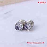 การผลิตใหม่?2ชิ้นไฟฉายหลอดไฟ Led E10 DC 3V 6V ไฟแสดงสถานะอุปกรณ์เปลี่ยนหลอดไฟหลอดไฟทรงกระบอกจักรยานสีขาวอบอุ่น