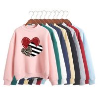 ☊❃ Leopard Print Sweatshirt Korean O-neck Knitted Pullover Color Clothing