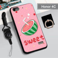 ฝามีที่ถือวงแหวนและเชือก Tputhone เคสโทรศัพท์ Honor 4C เคสสำหรับหัวเหว่ย TPU แบบนิ่มทำคลุมทั้งหมดกล่อง