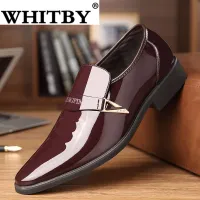 Brand WHITBY Giày oxford da bóng dành cho nam công sở sang trọng