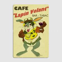 คาเฟ่ Lapin Volant โปสเตอร์ Shots โลหะโรงรถตกแต่งห้องนั่งเล่นโรงภาพยนตร์ดีบุกที่กำหนดเองนั่งเล่นการตกแต่งบ้านโบราณ0802