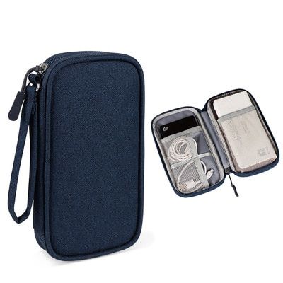 1pcs Portable 20000mAh Power Bank Bag USB Gadgets Cables Wires Organizer Hard Disk Protection Storage Bag Picture Hangers Hooks