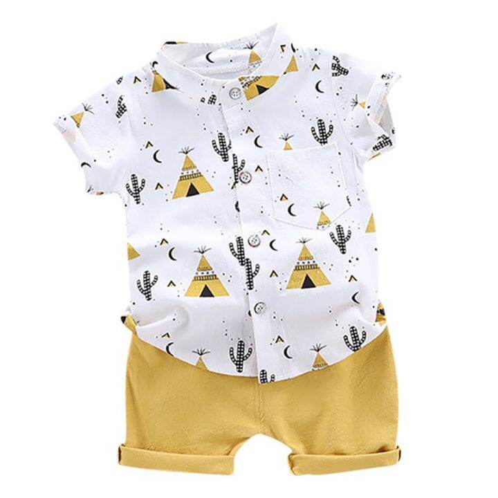 boys-half-sleeved-suit-3-months-4-years-old-baby-pyramid-shirt-shorts-two-piece-mother-infant-house