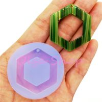 BYL527 36.7mm Hexagon Earring Silicone Mold Earrings Pendant Necklace Making Cabochon Resin Clay Craft Fondant Cake Decoration Bread Cake  Cookie Acce