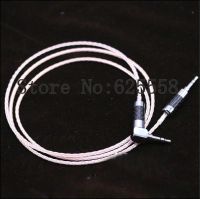 copper and silver mixed braid 3.5MM Stereo Audio Cable headphone upgrade cable Right Angled Plug to straight plug