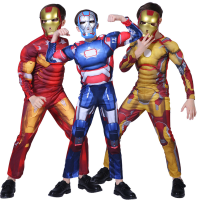 Boy Muscle Ironman Superhero ชุดแฟนซีเด็ก Fantasy Comics Movie Carnival Party Halloween Cosplay Costumes