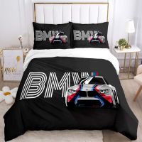 B-BMW ชุดเครื่องนอนปลอกหมอนผ้าคลุมเตียงแบบมีลายชุดสามชิ้นหลายผ้าคลุมเตียงชุดเครื่องนอนปลอกผ้านวม