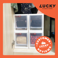 LUCKY HOME กล่องลิ้นชักเดี่ยวขนาด 17 x 45.6 x 20.5 cm แพ็ค 2 ชิ้น CF-0017 แบบเดียวกับกล่อง IKEA รุ่น SOPPROT