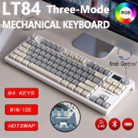 LT84 Gaming Wireless Mechanical Keyboard RGB 3-Mode Type-C 2.4G คีย์บอร์ดไร้สายที่รองรับบลูทูธ84 Keys Hotswap คีย์บอร์ด