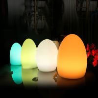 Remote Control Waterproof Egg Shape RGB LED Night Lights Indoor Outdoor Home Garden Bar KTV Dining Table Lamp