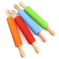 1Pcs Silicone Non-stick Fondant Rolling Pin for  Fondant Cake Dough Roller Decorating Cake Roller Crafts Baking Cooking Tool Bread  Cake Cookie Access