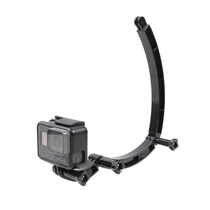 การต่อแขน-dudukan-helm-3ทางก้านไม้เซลฟี่ปุ่มโค้งสำหรับ-gopro-11-10-9-8-7-sjcam-เหมาะสำหรับ-xiaomi-yi-4k-dji-กล้อง-go-pro