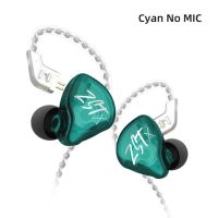 KZ ZST X 1BA + 1DD ไฮบริดยูนิตหูฟังเอียร์บัดแบบสปอร์ต DJ หูฟังแบบ In-ear เบส HIFI พร้อมหูฟังสายเคเบิลชุบเงิน KZ ZSTX ZSN