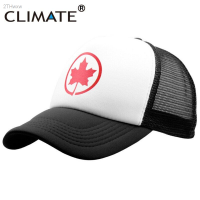 2023 New CLIMATE Canada Flag Maple Cap Red Leaf Summer Cool Mesh Trucker Cap Men Cool Summer Baseball Mesh Net Trucker Cap Hat for Men Versatile hat