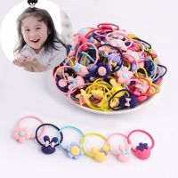 ♛ 10 30Pcs Korean Kids Frosted Rubber Bands Hair Ring Cartoon Baby Hair Rope Headdress Boutique Elastic Hair Band Hair Accessories