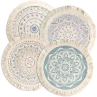 ✘✑ Persian Style Mousepad Fabric Printed Coasters Placemats Laptop PC Mouse Pad with Home Office Table Decor Craft