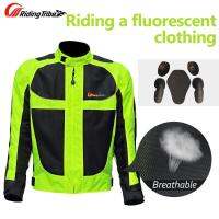 Moto Racing Reflective Jacket Winter Full Season Motorcycle Off-Road Warning Clothing With Protective Gear JK-21