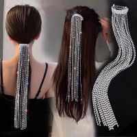 【cw】 Rhinestone Women 39;s Hairpin Fashion Hair Chain Heals Tassel Wedding Banquet Jewelry 1