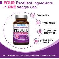 Surebounty Womens Probiotic, 200 Billion CFU + 34 Strains, Prebiotics , 60 Caps