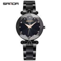 Sanda TZ257 net red same watch female star sky trend waterproof simple quartz steel belt ladies