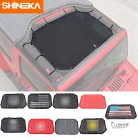 ♀ SHINEKA 2/4 Door Car Front Roof Mesh Bikini Top Sunshade Cover UV Insulated Net For Jeep Wrangler JK 2007 2017 Car Accessories