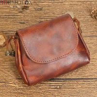 Vintage Cowhide 100 Leather Men Wallets Women little purses Portable ID Credit Card Case Small Man Coin Purse organizer Wallet