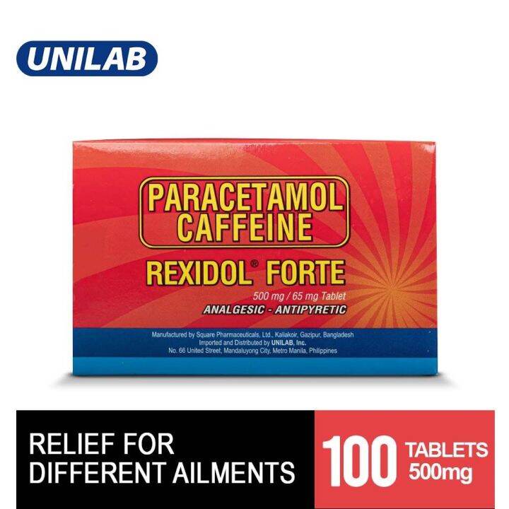 Rexidol Forte 100 Tablets Paracetamol Caffeine (For The Relief Of ...