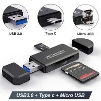 USB การ์ดรีดเดอร์ SD 3.0ไดรฟเวอร์ OTG Micro USB พิมพ์ C อ่านการ์ด SD อ่านการ์ดความจำ SD สำหรับไมโครเอสดีทีเอฟ USB USB Type-C OTG Cardreader