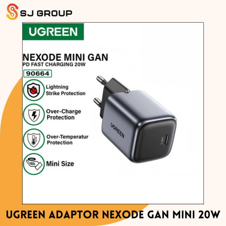 UGREEN Adaptor Nexode GaN 20W Usb Type C Charger Fast Charging Mini ...