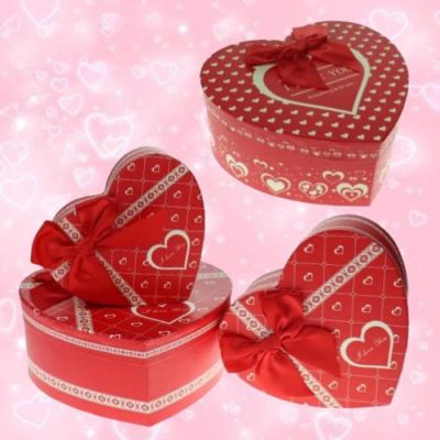 กล่องของขวัญรูปหัวใจ กล่องของขวัญน่ารัก กล่องของขวัญ กล่องใส่ของขวัญแต่งงาน กล่องเก็บของรูปหัวใจ คละลาย