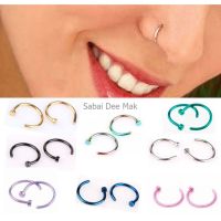 ⚡️จิวจมูกสแตนเลส จิวหู จิวปาก⚡️ Stainless Steel ring for Lips Nose Adjustable for Men Women - 1 Piece