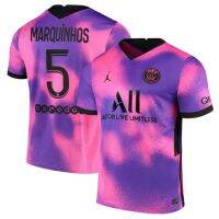 Kids Boys Marquinhos World Cup European Club Football Sport Short Sleeve Paris Saint-Germain Shirt Top