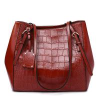 [Genuine] New Pattern Oil Wax Crocodile PU Leather Handbag Women Fashion Shoulder Messenger Bag