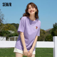 ➦Semir เสื้อยืดแขนสั้นผู้หญิงการ์ตูนเรียบง่าย2023ผู้หญิงแขนสั้นแห้งเร็วฤดูร้อน