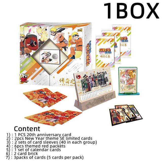 กล่องทั้งชุดบัตรสะสมนารูโตะของแท้-กล่องบูสเตอร์-kuyou-uzumaki-uchiha-ของเล่นของขวัญคริสต์มาส